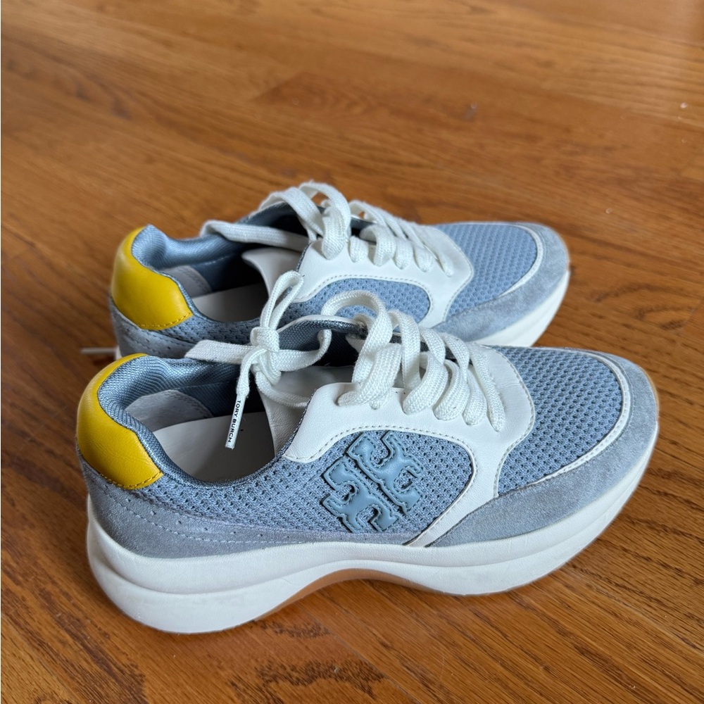 Stylish Blue and Yellow Sneakers